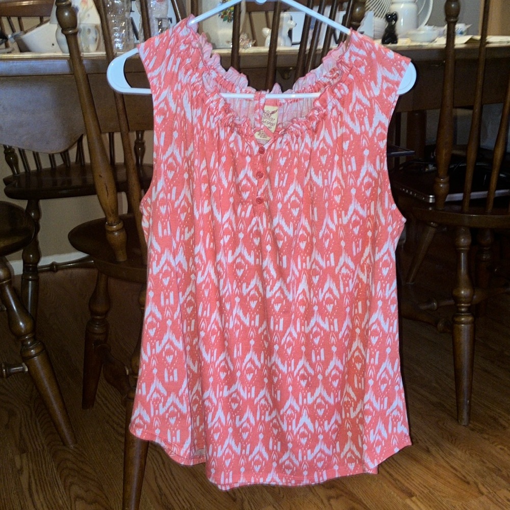 Faded Glory Size 1X peach sleeveless top